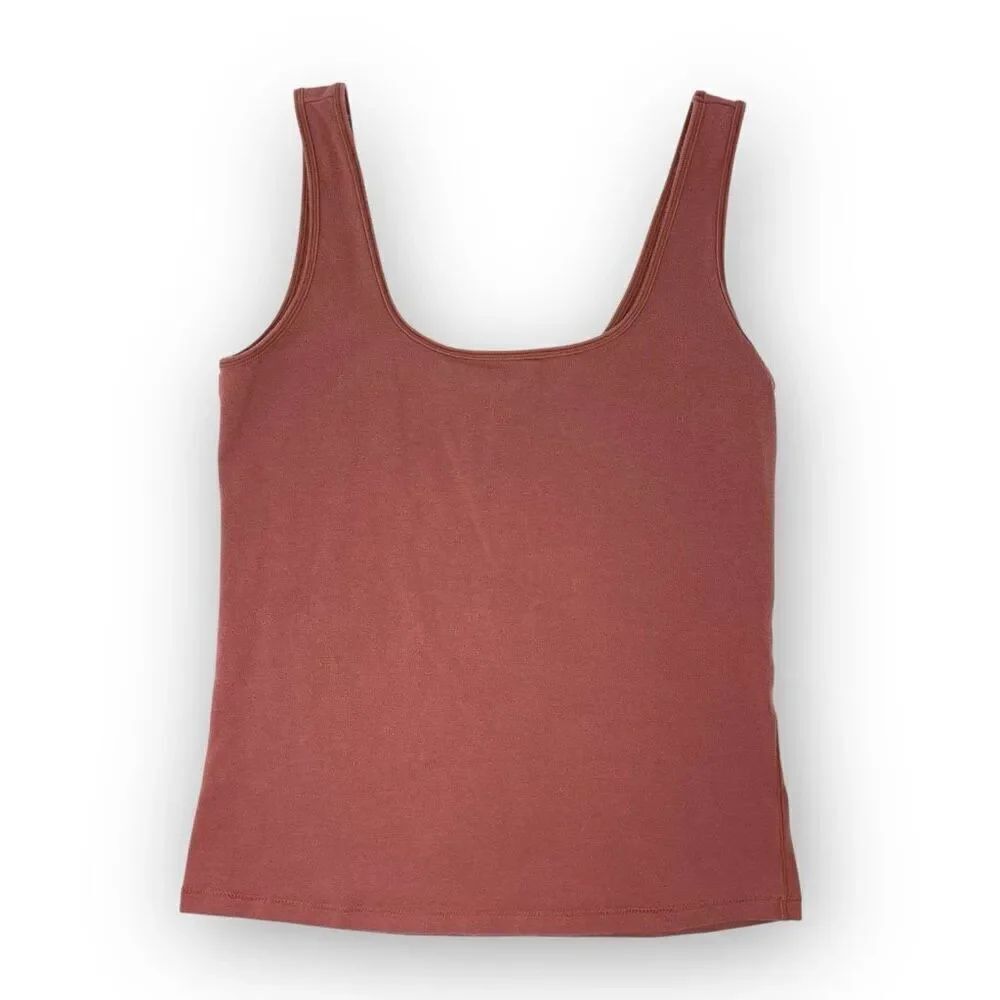 Skims Square Neck Tank Top Shirt Blush Pink AP-TNK-2516 Women’s Size Large